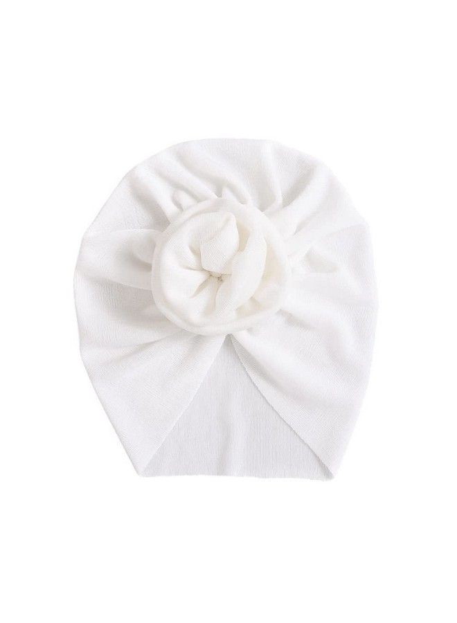 HUIXIANG Newborn Baby Headwrap Hat Soft Meryl Infant Toddler Kids Girls Turban Nursery Beanie Hats Flower Multicolor - Image 5
