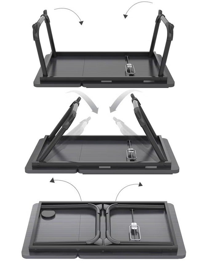JANTENS Laptop bed tray table 5-position adjustable Upgraded version with USB Foldable laptop bed table with cup holder Suitable for beds, sofas and floors - (Pearl White) - Image 5