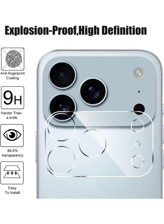IPhone 17 Pro Camera Lens Screen Protector, HD Tempered Glass Camera Screen Protector Cover Film - Clear - Image 5