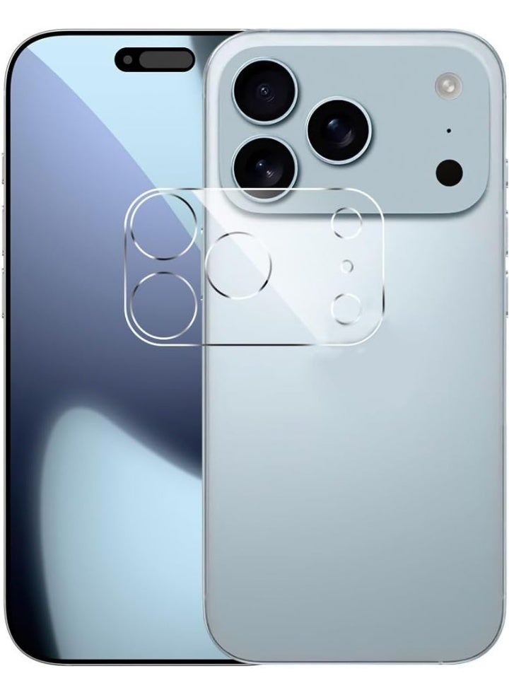 IPhone 17 Pro Camera Lens Screen Protector, HD Tempered Glass Camera Screen Protector Cover Film - Clear - Image 3