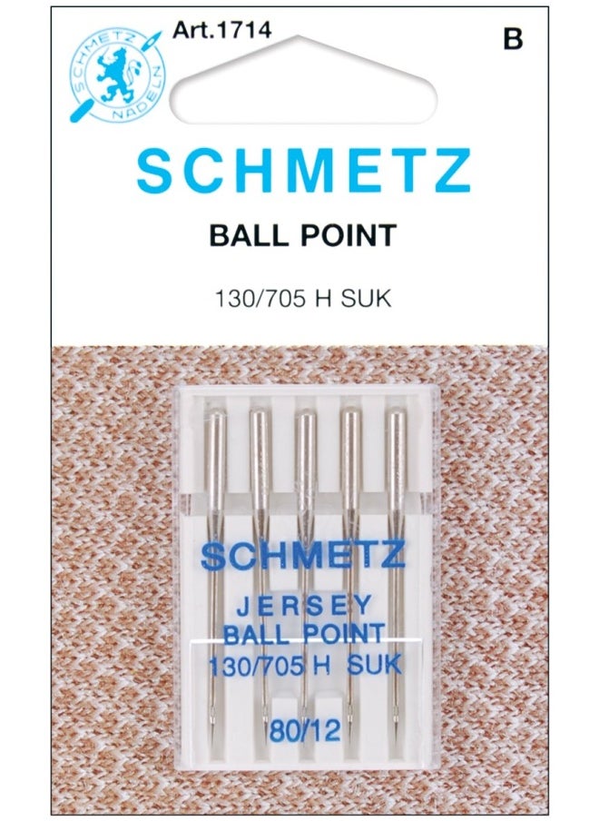 Schmetz Schmetz 1714C Ball Point Jersey Machine Needles  Size 80 12  5-Pack 