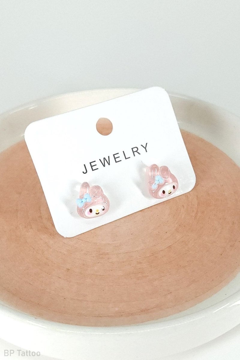 Acousticworld My Melody 2-Piece Youth and Children's Earring 2-Piece Youth and Children's Earring Gift Accessory Stylish Jewelry