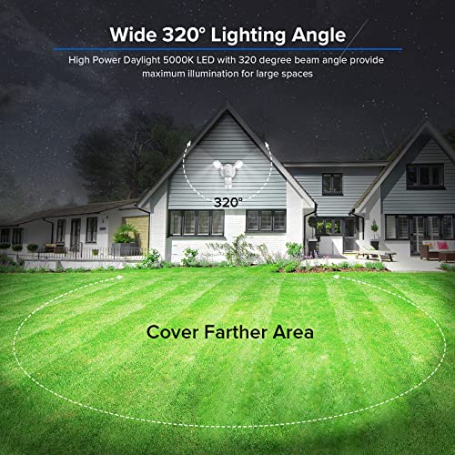 SANSI Motion Sensor Outdoor Lights, 15W 2000LM LED Flood Lights Outdoor, 5000K 4 Modes Security Lights for Outside Porch Yard Garage Patio, IP65 Dusk to Dawn Motion Detector Lights - Image 2