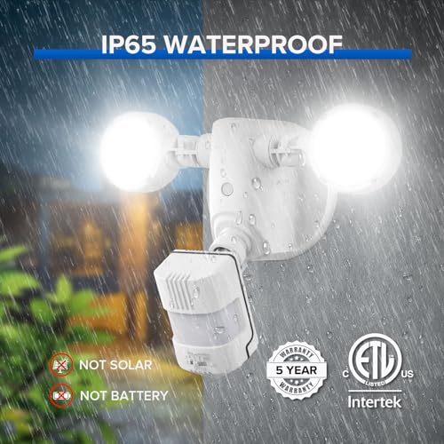 SANSI Motion Sensor Outdoor Lights, 15W 2000LM LED Flood Lights Outdoor, 5000K 4 Modes Security Lights for Outside Porch Yard Garage Patio, IP65 Dusk to Dawn Motion Detector Lights - Image 5