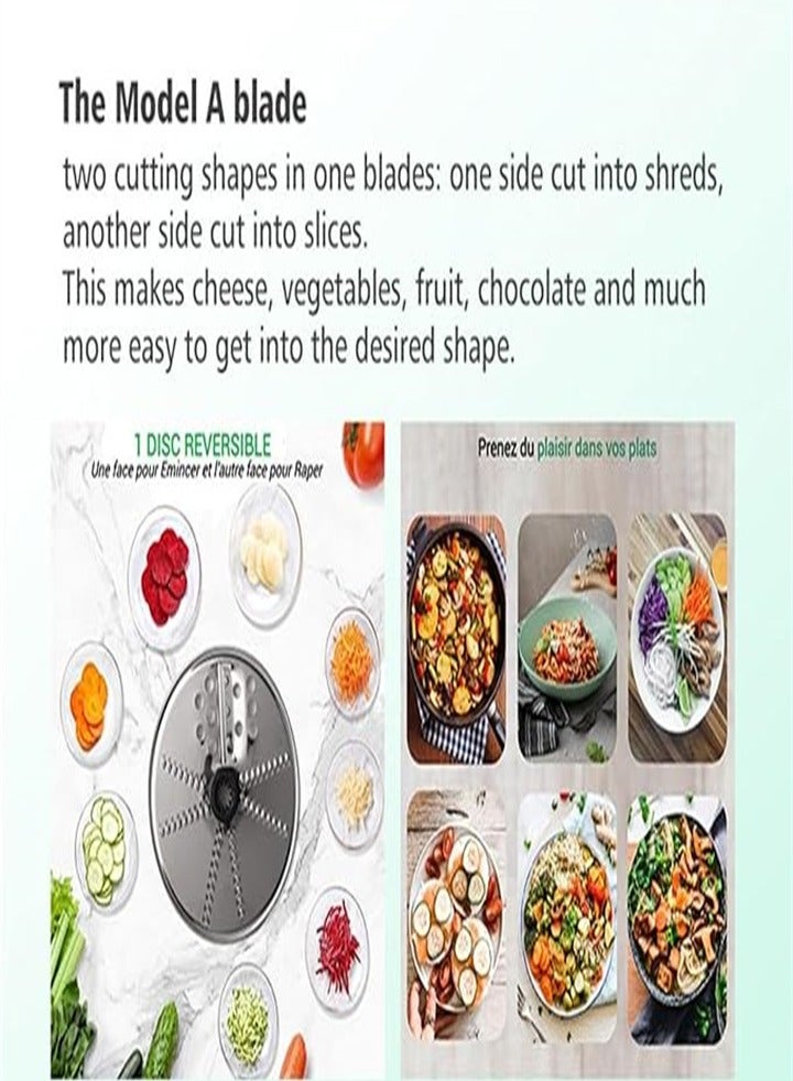 Vegetable Cutter Peeler Compatible with Thermomix TM6, Food Processor Accessories Peeler Knife Set Compatible with Thermomix TM6 (Coarse and Fine Cutter Set)  - Image 3