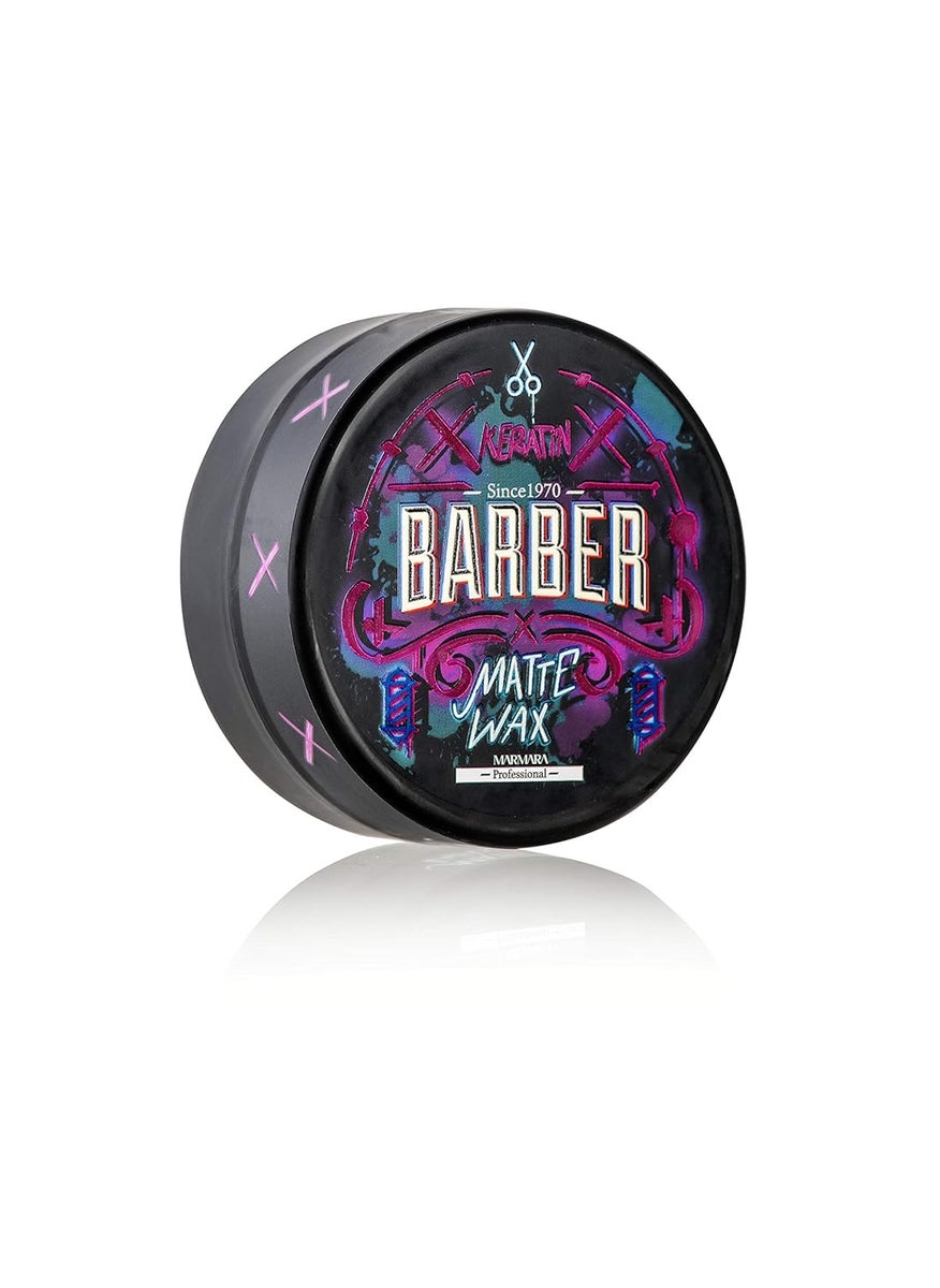 barber marmara - barber marmara Barbershop Styling Keratin Hair Wax 150 ml Matt Wax Natural Finish Hair Wax Men Super Strong Hold - Image 1