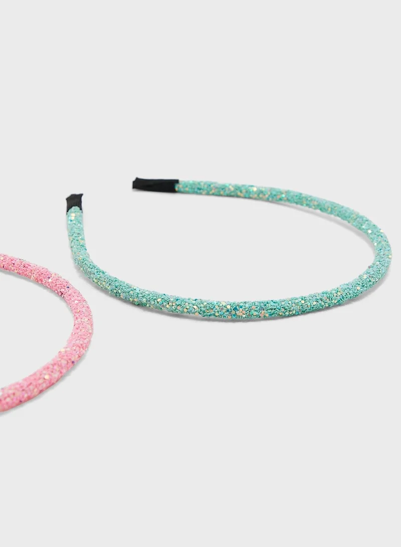 Ginger 3 Pack Glitter Skinny Hairband