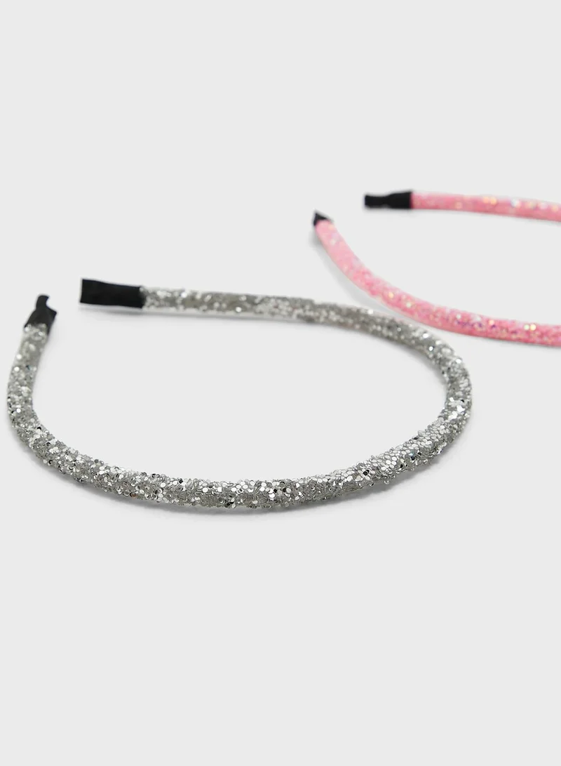 Ginger 3 Pack Glitter Skinny Hairband