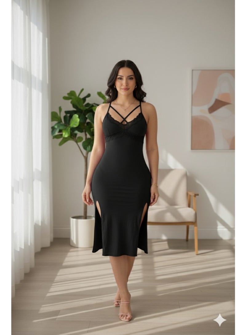 MANIKAN women's wear with very soft material with an easy-to-use design for highly comfortable use Long dress with soft cotton material - Image 1