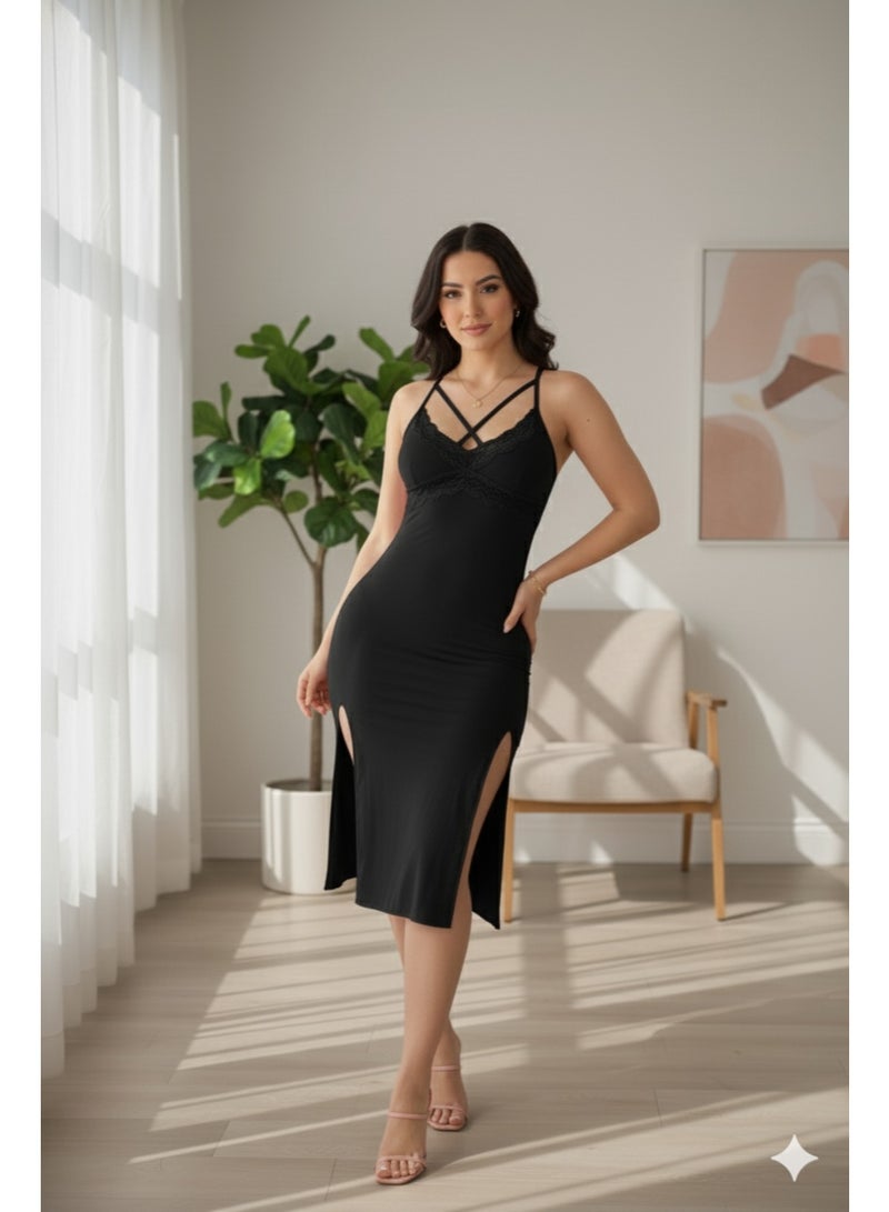 MANIKAN women's wear with very soft material with an easy-to-use design for highly comfortable use Long dress with soft cotton material - Image 2