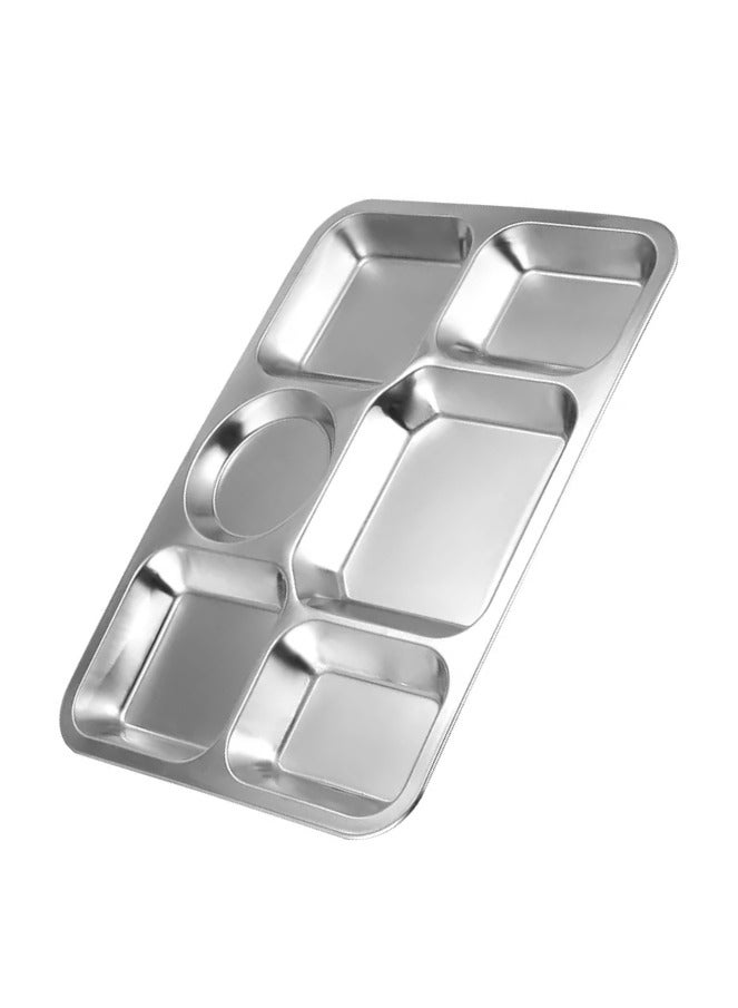 Queen Stainless Steel  Tray Divided Into 6 Compartments - Image 2