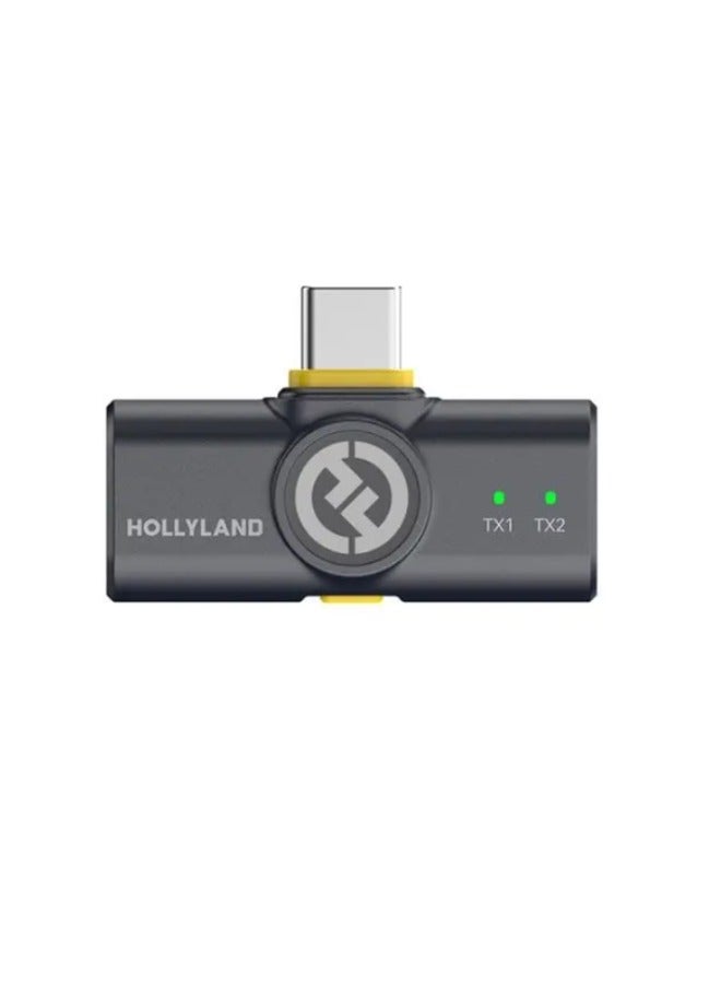 Hollyland نظام ميكروفون Hollyland LARK M2 DUO اللاسلكي كومبو لشخصين (2.4 جيجا هرتز، شاين فحمي) - Image 4