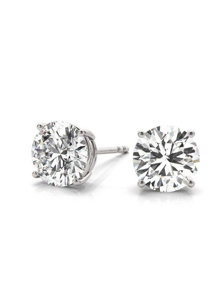 Diamond 18 Karat EarStuds With 0.50 Carat Total Weight IGI Certified Diamonds  - Image 5