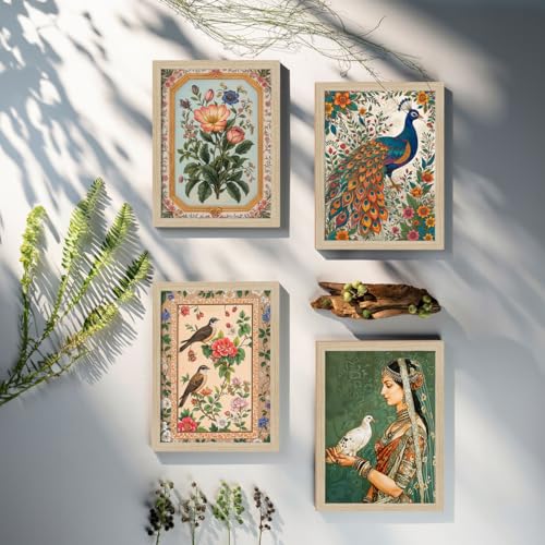 ArtX Paper Indian Art Madhubani Paintings With Frame For Living Room, Bedroom, Office, Painting for Wall Decoration, 10x13 inch, Set of 6 - Image 4