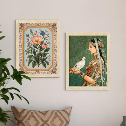 ArtX Paper Indian Art Madhubani Paintings With Frame For Living Room, Bedroom, Office, Painting for Wall Decoration, 10x13 inch, Set of 6 - Image 5