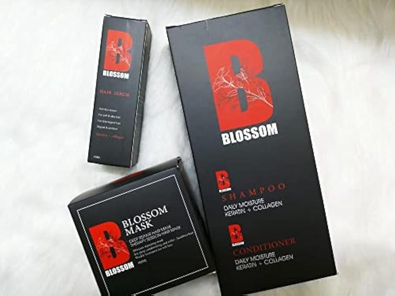 Blossom After Protein Hair Care Set for Damaged Shampoo, Conditioner, Bath Cream, and Serum Sodium Sulfate Free - Image 1