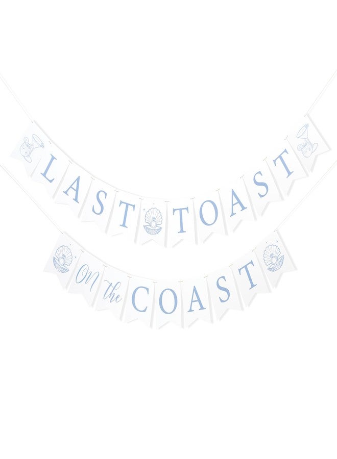 بيديد لافتة "آخر نخب على الساحل" - زينة حفلات توديع العزوبية الساحلية، لافتة ديكور لحفلات توديع العزوبية الساحلية، إكليل من الأصداف البحرية وأجراس الزفاف (لافتة "آخر نخب") - Image 3