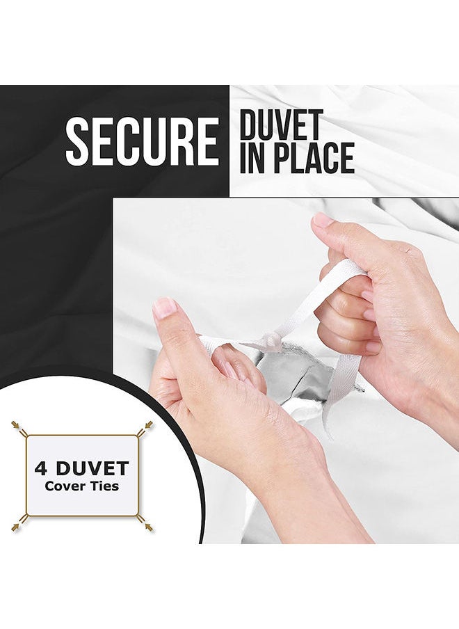 Arabest Duvet Cover Full Size, Soft Solid color minimalist Full Duvet Cover Set, 3 Pieces Duvet Cover 80 X 90 Inches with Zipper Closure and 2 Pillowcase(White)  - Image 4