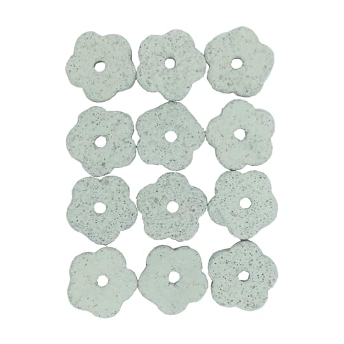 Shelltech Small Animal Lava Bites Hamster Chew Toys Chew Treats Teeth Grinding Block for Hamster Chinchilla 12 Pack Flower - Image 1