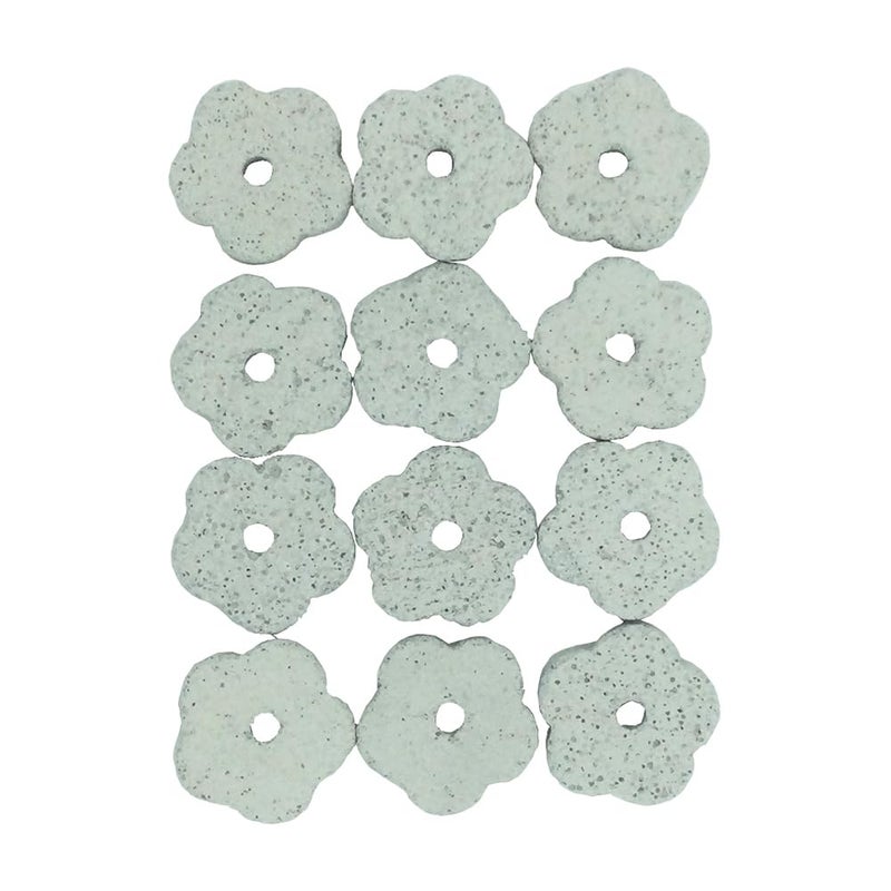 Shelltech Small Animal Lava Bites Hamster Chew Toys Chew Treats Teeth Grinding Block for Hamster Chinchilla 12 Pack Flower - Image 2