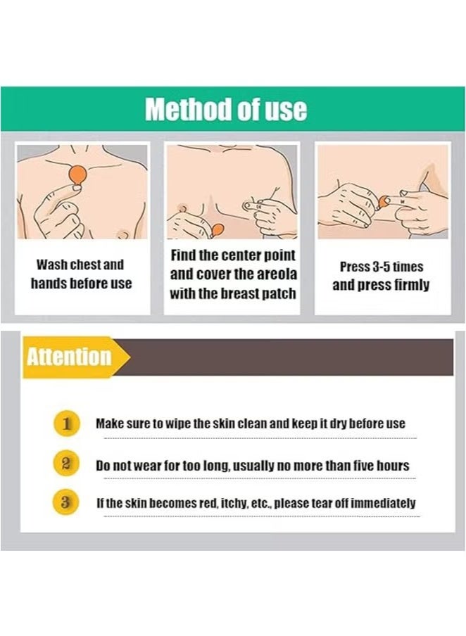 OMEVE 200-Pieces Disposable Self-adhesive Nipple Protection Stickers For Men, Mens Tape Pasties Patch Nipple Covers Nipple Patch Anti Chafing Nip Protector  - Image 5