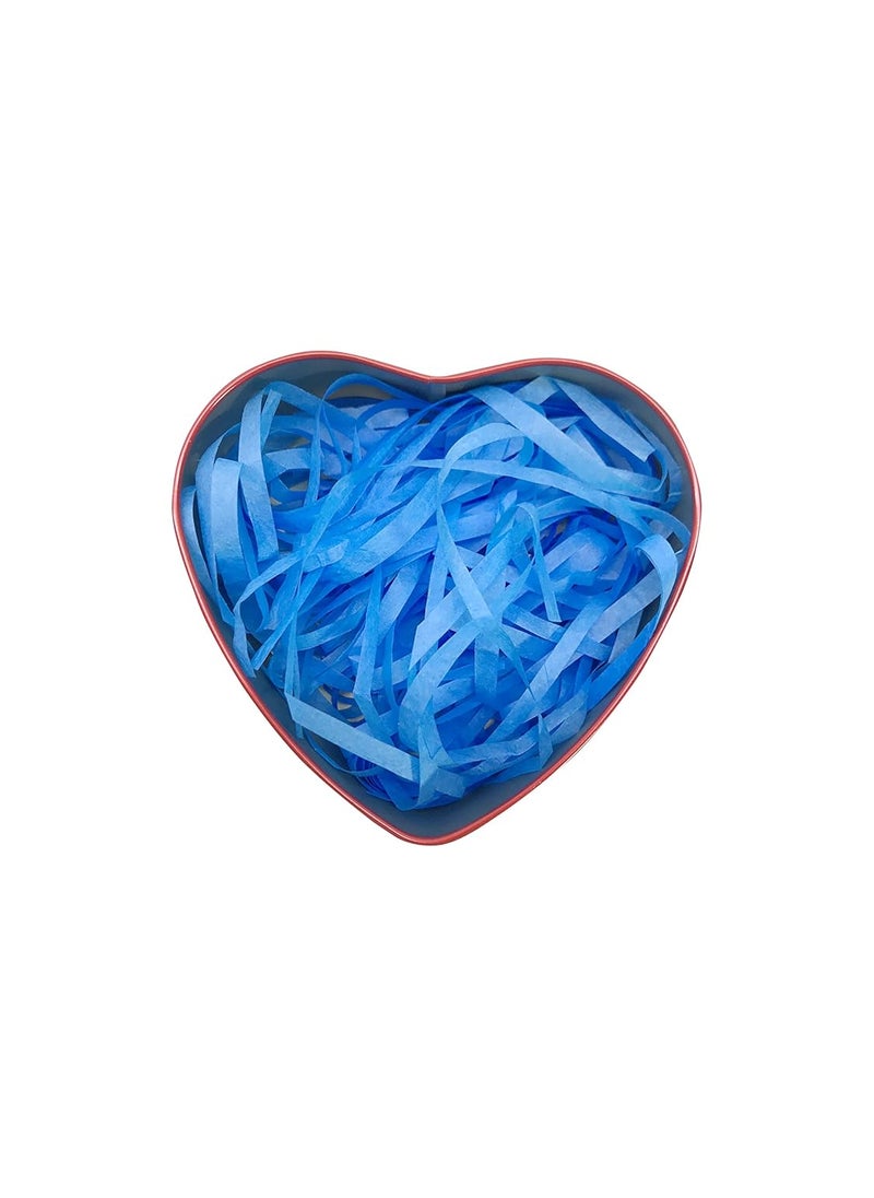 ECO SARRAS Eco Sarras thin shredded paper crinkle paper grass strips gift tray decoration gift hamper decorations gift box fillers wedding birthday valentines day gift 200 Grams Dark Blue  - Image 2