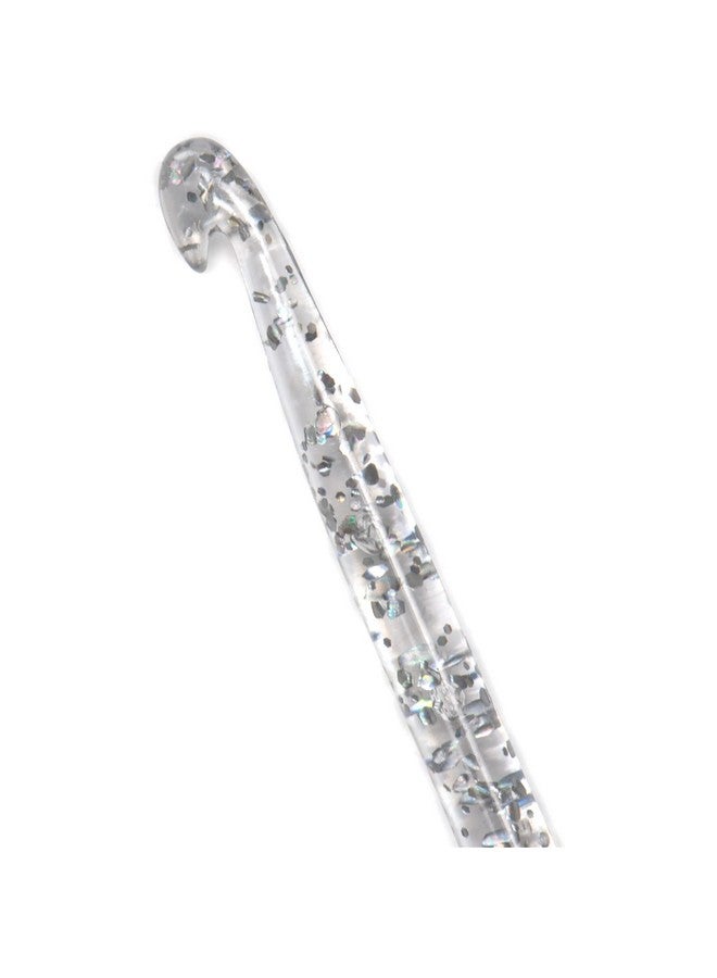 بوي خطاف كروشيه من الراتنج بمقبض مريح مقاس 4.25 ملم فضي لامع - Image 4