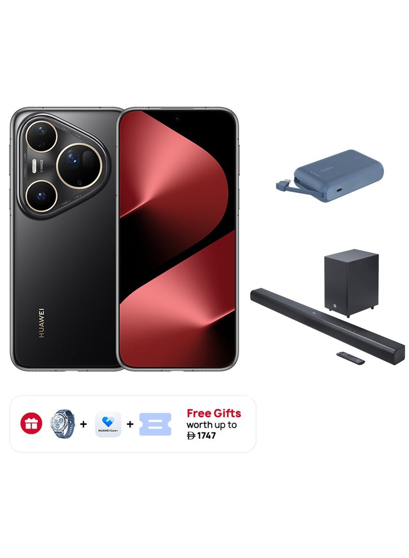 HUAWEI Pura 80 Ultra Dual SIM Golden Black 16GB RAM 512GB + Huawei Watch GT5 + 15 monhts Huawei Care Plus + JBL Soundbar SB550 + Belkin 10000 mAh Power Bank - Middle East Version - Image 1