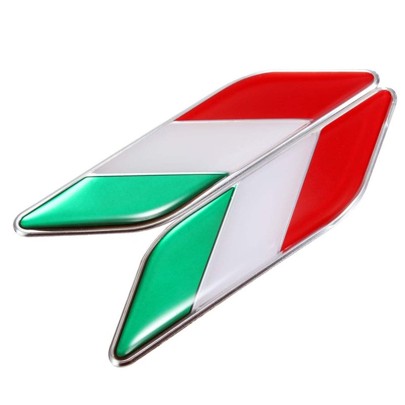 AutoE 1 Pair 3D Car Italy Flag Stickers Badge Emblems Decal Decor - Image 4