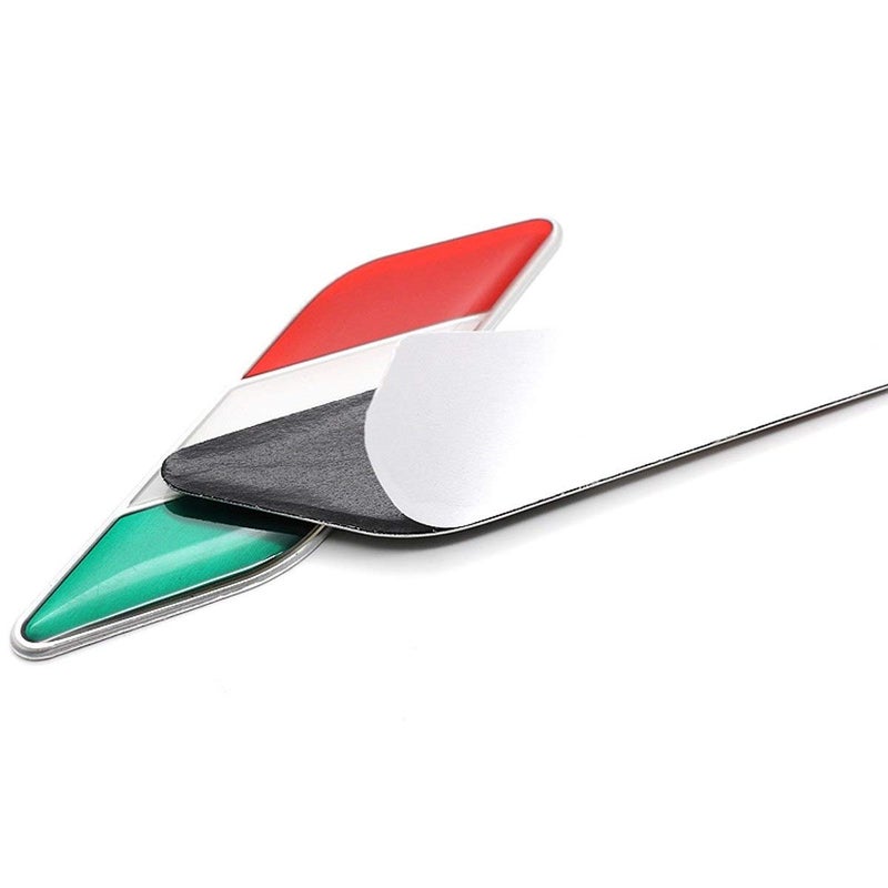 AutoE 1 Pair 3D Car Italy Flag Stickers Badge Emblems Decal Decor - Image 3