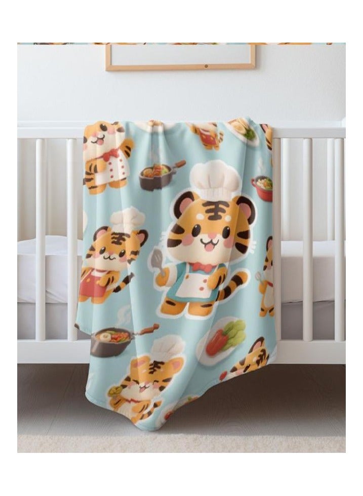 عام بطانية رقيقة من الفانيلا الكرتونية للأطفال أو الطلاب (دافئة ومريحة ومناسبة للنوم والألعاب) 100 سم * 150 سم - 951 - Image 3