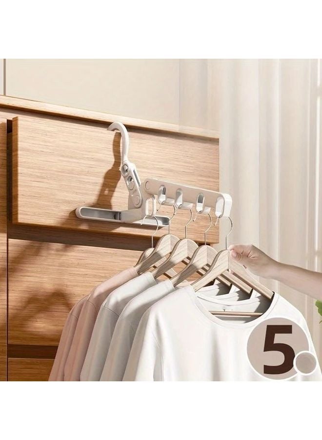 Pearl White Foldable 5 Tier Clothes Drying Rack Space Saving PVC A Frame Design - Image 5