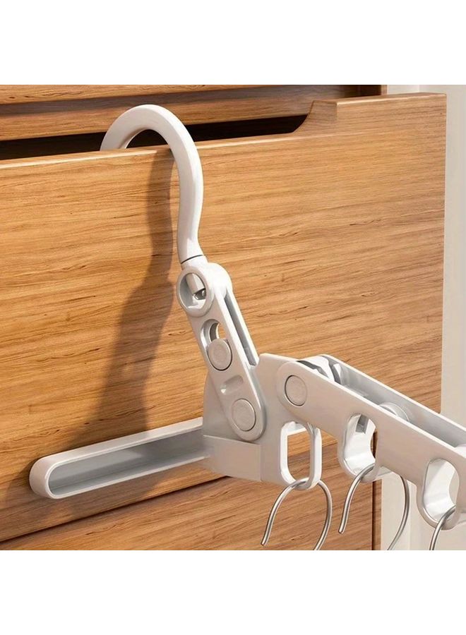 Pearl White Foldable 5 Tier Clothes Drying Rack Space Saving PVC A Frame Design - Image 3