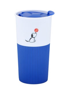بيج ديزاين كوب قهوة وشاي خالي من مادة BPA لون أزرق 450 مل  - Image 1