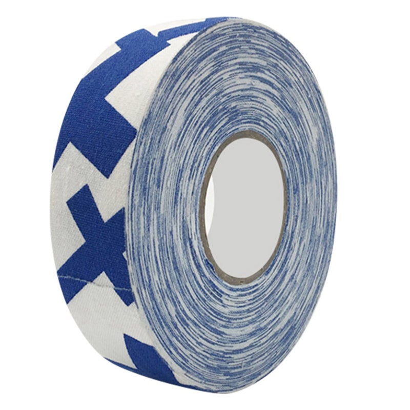 2.5cmx25m Hockey Protective Tape Sport Badminton Pole Pads Hockey Stick Tapes Blue Plus Sign - Image 1
