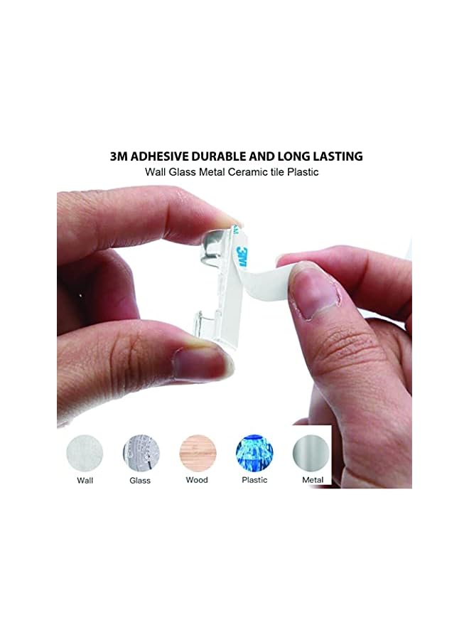 Green Tiger Self-Adhesive Cable Management Clips, 75 Pcs Cable Organizer, Cable Holder Durable Wire Management Clips for Office and Home, Transparent - Image 3