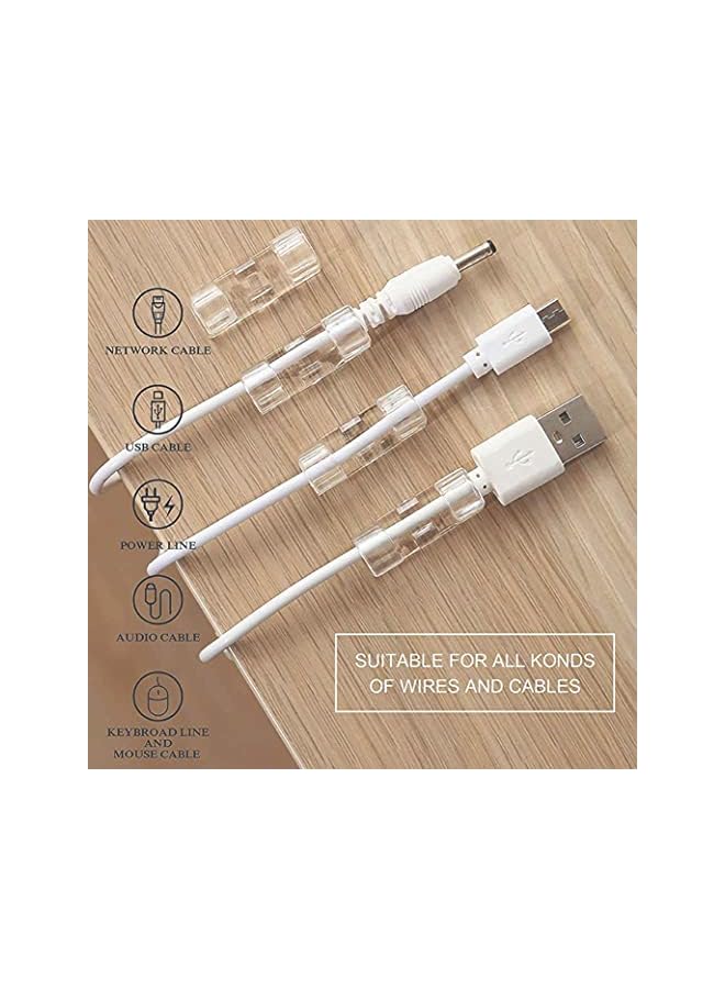 Green Tiger Self-Adhesive Cable Management Clips, 75 Pcs Cable Organizer, Cable Holder Durable Wire Management Clips for Office and Home, Transparent - Image 5