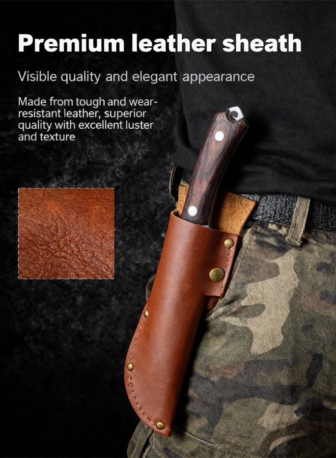 Outdoor Barbecue Meat Carving Knife, Camping Knife with Reinforced Hand-forged Blade - Image 5