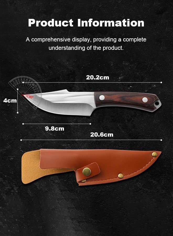 Outdoor Barbecue Meat Carving Knife, Camping Knife with Reinforced Hand-forged Blade - Image 2