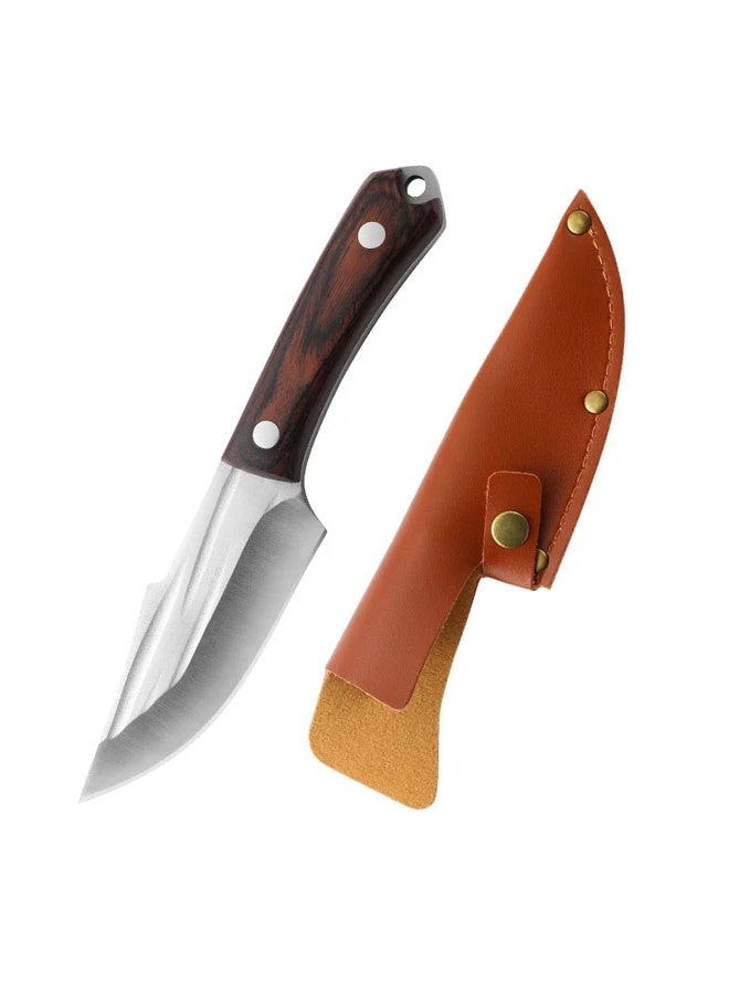 Outdoor Barbecue Meat Carving Knife, Camping Knife with Reinforced Hand-forged Blade - Image 1