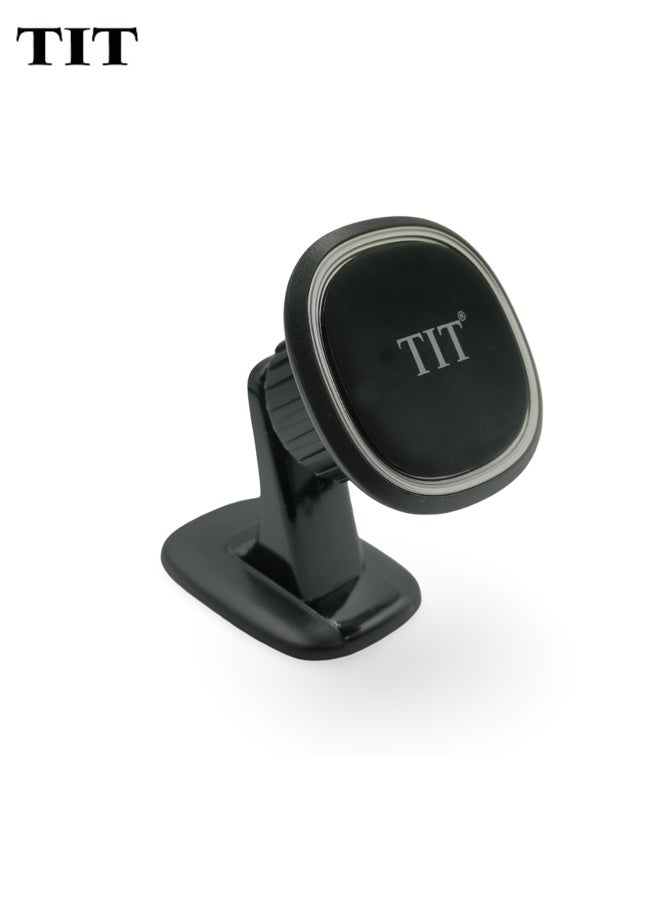 TIT Universal Magnetic Mobile Holder for Car Dashboard Strong Magnet Grip, 360° Rotation, Adjustable Stand, Anti-Slip Base, Metal Plate Included, Secure Phone Mount for GPS Navigation, Smartphones, iPhone, Samsung, Xiaomi, Oppo, Huawei, Home & Office Use, TM053 - Image 1