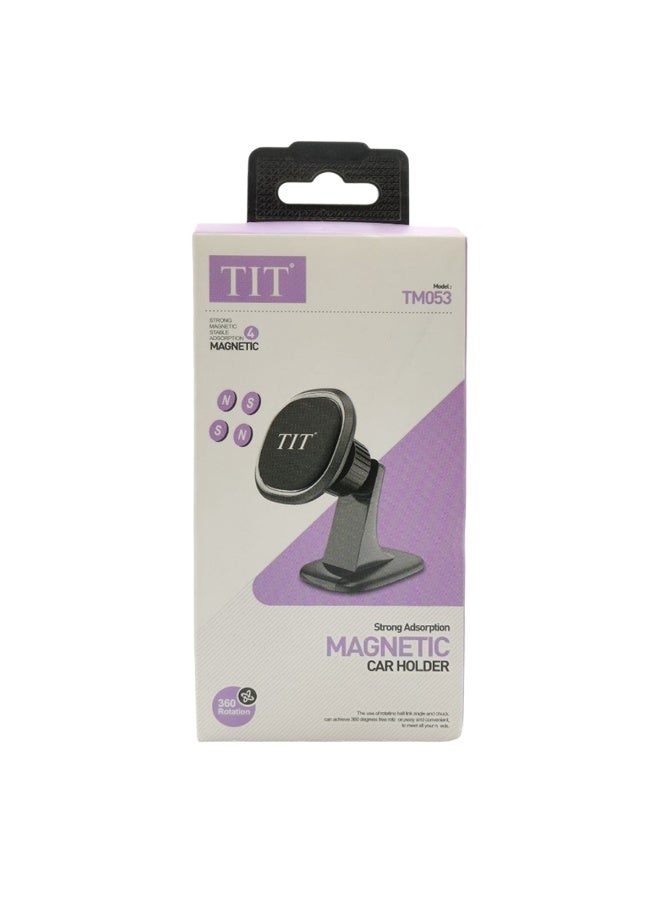 TIT Universal Magnetic Mobile Holder for Car Dashboard Strong Magnet Grip, 360° Rotation, Adjustable Stand, Anti-Slip Base, Metal Plate Included, Secure Phone Mount for GPS Navigation, Smartphones, iPhone, Samsung, Xiaomi, Oppo, Huawei, Home & Office Use, TM053 - Image 4