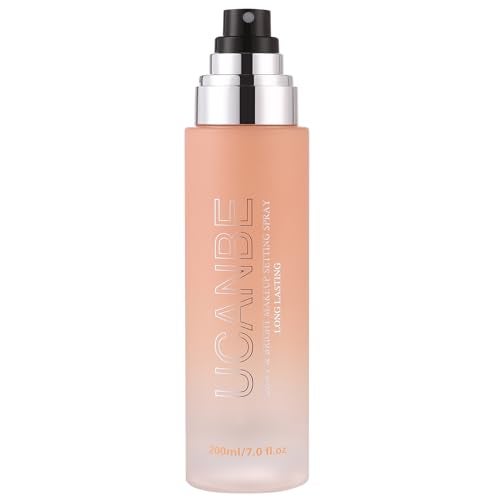 UCANBE Dewy Makeup Setting Spray Moisturizing Finishing Spray Long Lasting Face Mist Lightweight Hydrate Make Up Spray for Natural Glow 7 Fl Oz Large Size