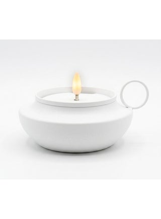 AKDC LED Metal Candle Light – White | 12×5 cm