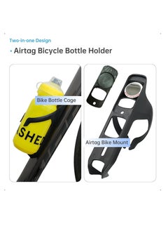 KASTWAVE Airtag Bike Mount Hidden on Water Bottle Holder, Road Bike Anti-Theft Air tag GPS Tracker, AirTag Bike Mount, Waterproof Airtag Holder & Water Bottle Cage for All Bicycle, Plastic Drink Cup Bracket  - Image 2
