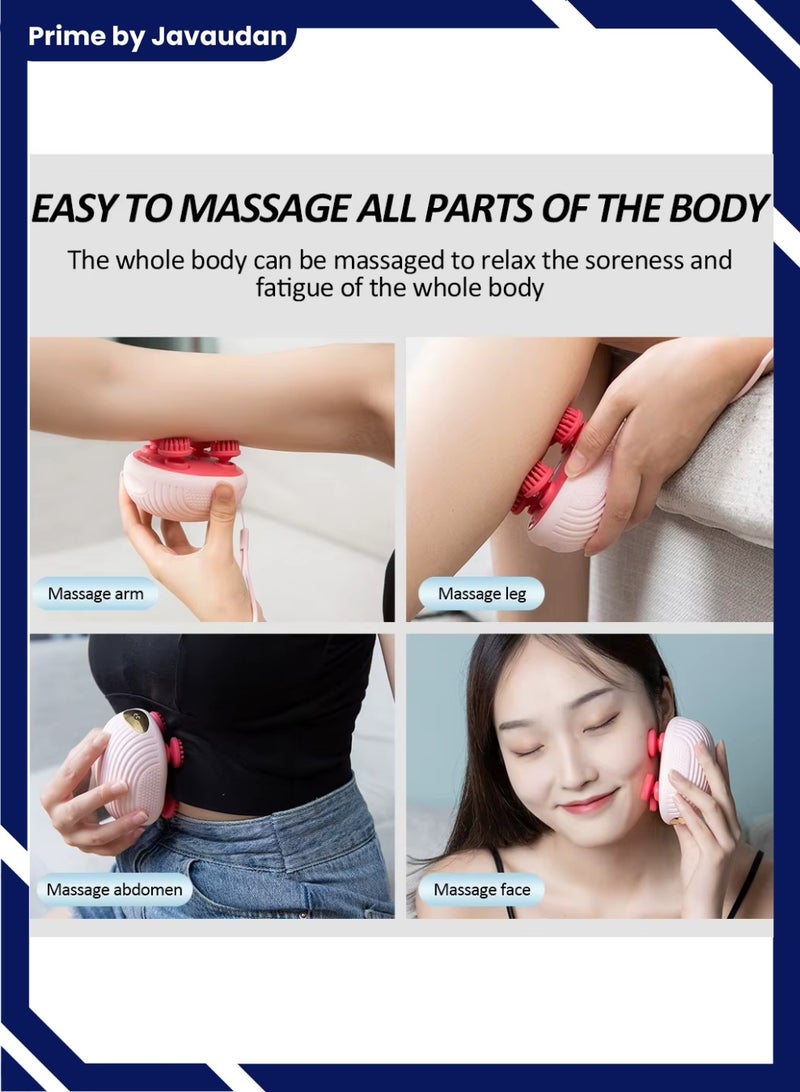 برايم بي جافاودان مدلك كهربائي لفروة الرأس، مدلك رأس محمول مقاوم للماء لنمو الشعر، مدلك شعر محمول مع 4 رؤوس للتدليك، جهاز خدش محمول قابل للفصل والغسل لتنظيف عميق واسترخاء الرأس - Image 5