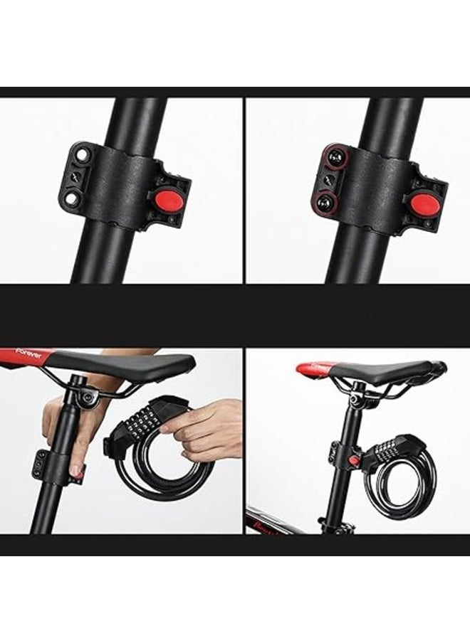 Generic - Bicycle Lock High Security 120 cm Bicycle Lock with 5-Digit Combination Code, Bicycle Lock for Bicycles, Scooters, E-Bikes, Motorcycles - Image 1