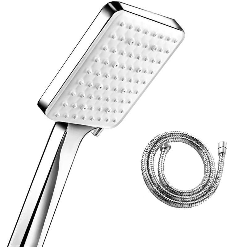 High-Pressure Handheld Shower Head 6 Setting Bathroom Adjustable Shower Spray Rain Shower Head with 4.9Ft Hose Ultra-thin Polished Chrome - Image 2