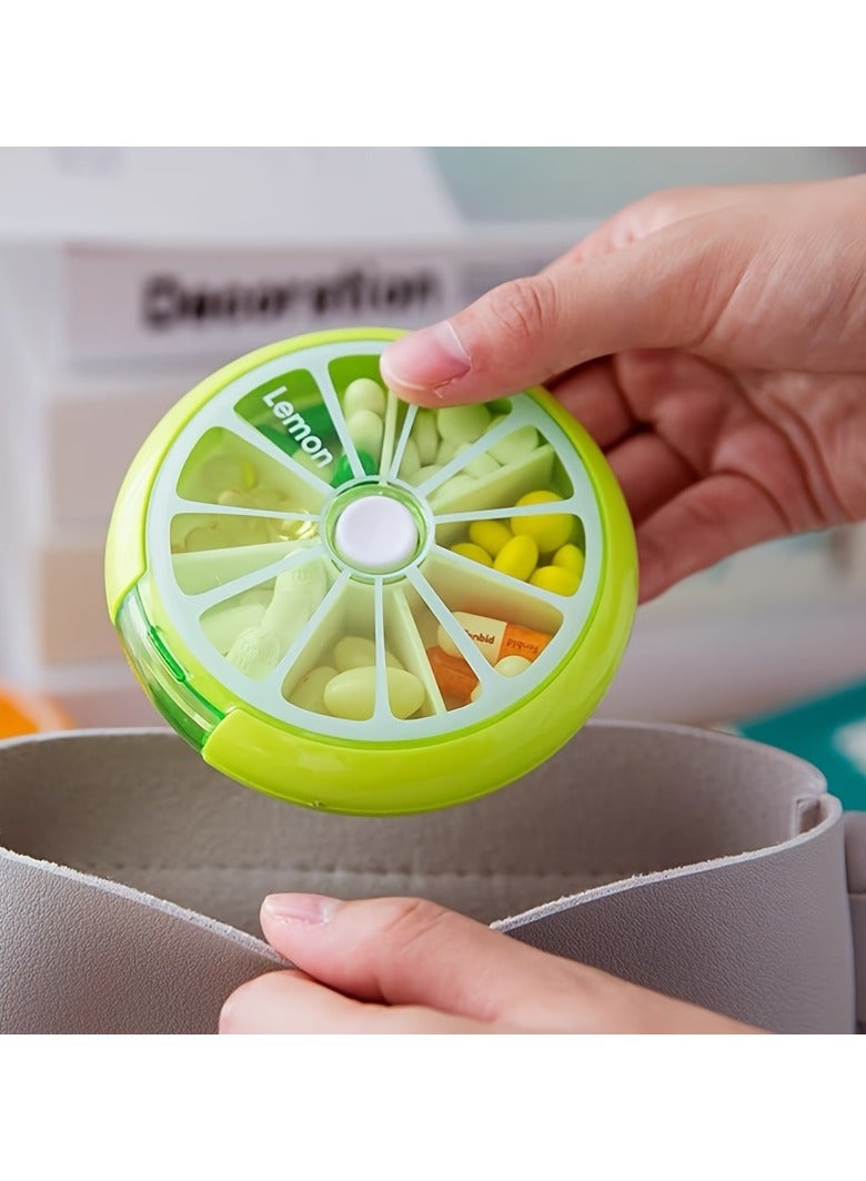 3pc Portable Pill Box For Travel, 7 Compartments For Medicines And Vitamins, Suitable To Put In A Pocket Or Purse, Safe Storage Of Daily Doses - Image 3