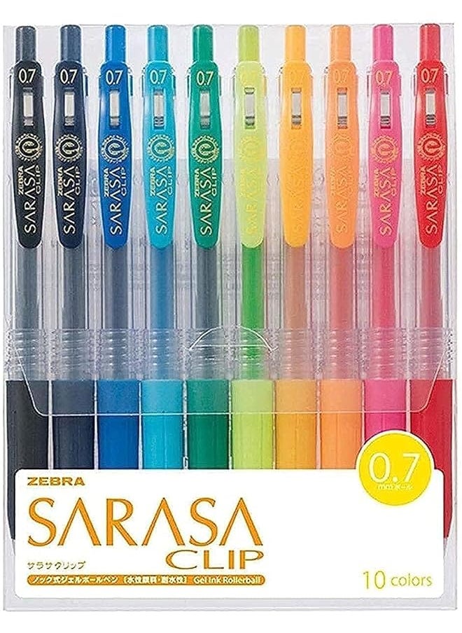 ZEBRA Clip 0.7 Gel Pen Set 10 Colors  - Image 1